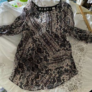 Lk New Maurices Ribbon Back Flowing top-Sm